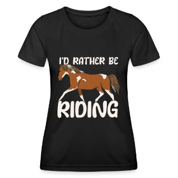 Équitation équestre cool Endurance - T-shirt sport Femme - noir - Devant - AI Model Female 172 light (172cm)