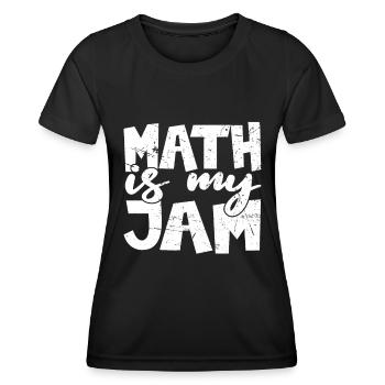 Professeur de mathématiques Professeur de mathématiques Tuteur de mathématiques - T-shirt sport Femme - noir - Devant - AI Model Female 172 light (172cm)