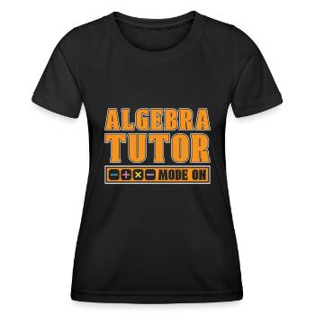 Professeur de mathématiques Professeur de mathématiques Algèbre - T-shirt sport Femme - noir - Devant - AI Model Female 172 light (172cm)