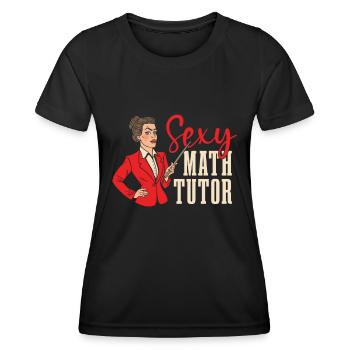 Professeur de maths Professeur de maths sexy - T-shirt sport Femme - noir - Devant - AI Model Female 172 light (172cm)
