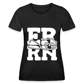 Infirmière Infirmière d’urgence He Rn - T-shirt sport Femme - noir - Devant - AI Model Female 172 light (172cm)