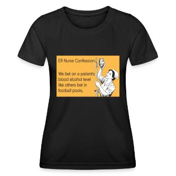 Krankenschwester Witzig Notfall Krankenschwester - Frauen Funktions-T-Shirt - Schwarz - Vorne - AI Model Female 172 light (172cm)