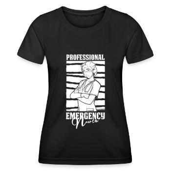 Nurse Professional - Women's Functional T-Shirt - black - Front - AI Model Female 172 light (172cm)