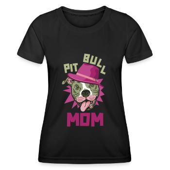 Pitbull Mom Pitbull Prohibition Mom - Women's Functional T-Shirt - black - Front - AI Model Female 172 light (172cm)