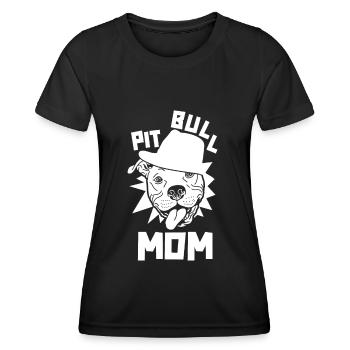 Pitbull Mom Pitbull Prohibition Mom - Women's Functional T-Shirt - black - Front - AI Model Female 172 light (172cm)