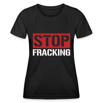 Oilfield Oil Rig Fracking - Women's Functional T-Shirt - black - Front - AI Model Female 172 light (172cm)