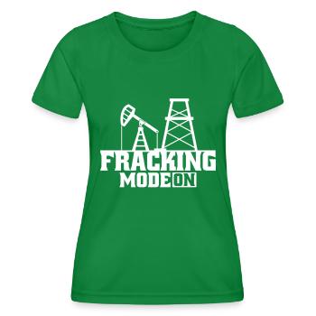 Oilfield Oil Rig Fracking - Women's Functional T-Shirt - kelly green - Front - AI Model Female 172 dark (172cm)