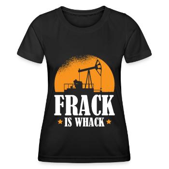 Fracturation hydraulique d’une plate-forme pétrolière - T-shirt sport Femme - noir - Devant - AI Model Female 172 light (172cm)