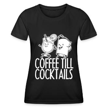 Kaffee Cafe Cocktail Kaffeewein - Frauen Funktions-T-Shirt - Schwarz - Vorne - AI Model Female 172 light (172cm)