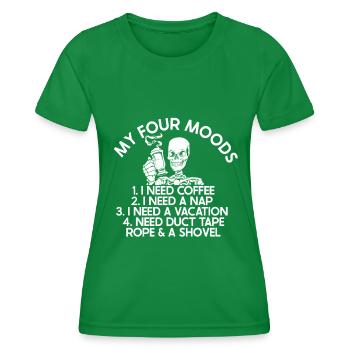 Halloween Skelett - Frauen Funktions-T-Shirt - Kelly Green - Vorne - AI Model Female 172 dark (172cm)