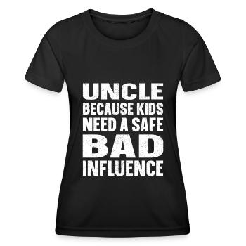 Onkel Schlecht - Frauen Funktions-T-Shirt - Schwarz - Vorne - AI Model Female 172 light (172cm)