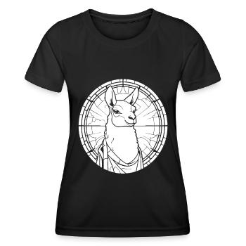 Christian Christianity Lama - Women's Functional T-Shirt - black - Front - AI Model Female 172 light (172cm)