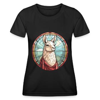 Christian Christianity Lama - Women's Functional T-Shirt - black - Front - AI Model Female 172 light (172cm)