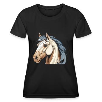 Horse Equestrian Head - Women's Functional T-Shirt - black - Front - AI Model Female 172 light (172cm)