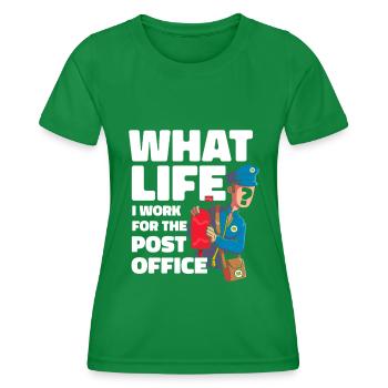 Postbote Briefträger Lustig - Frauen Funktions-T-Shirt - Kelly Green - Vorne - AI Model Female 172 dark (172cm)