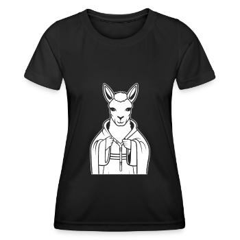 Christian Christianity Lama - Women's Functional T-Shirt - black - Front - AI Model Female 172 light (172cm)
