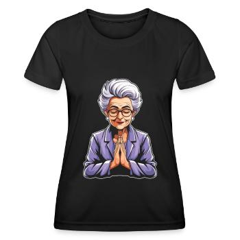 Christian Christianity Granny - Women's Functional T-Shirt - black - Front - AI Model Female 172 light (172cm)