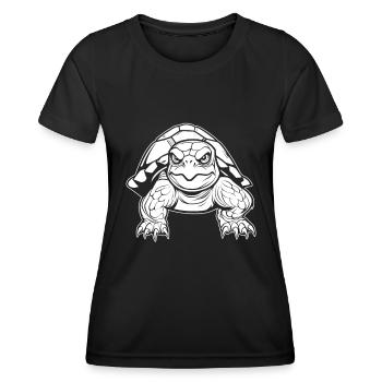 Turtle Angry - Women's Functional T-Shirt - black - Front - AI Model Female 172 light (172cm)