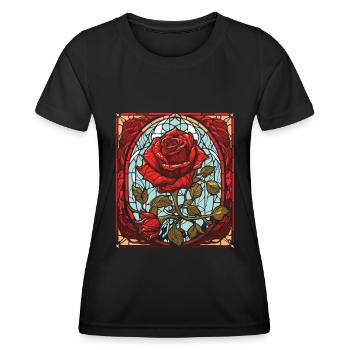 Red Rose Goth - Women's Functional T-Shirt - black - Front - AI Model Female 172 light (172cm)