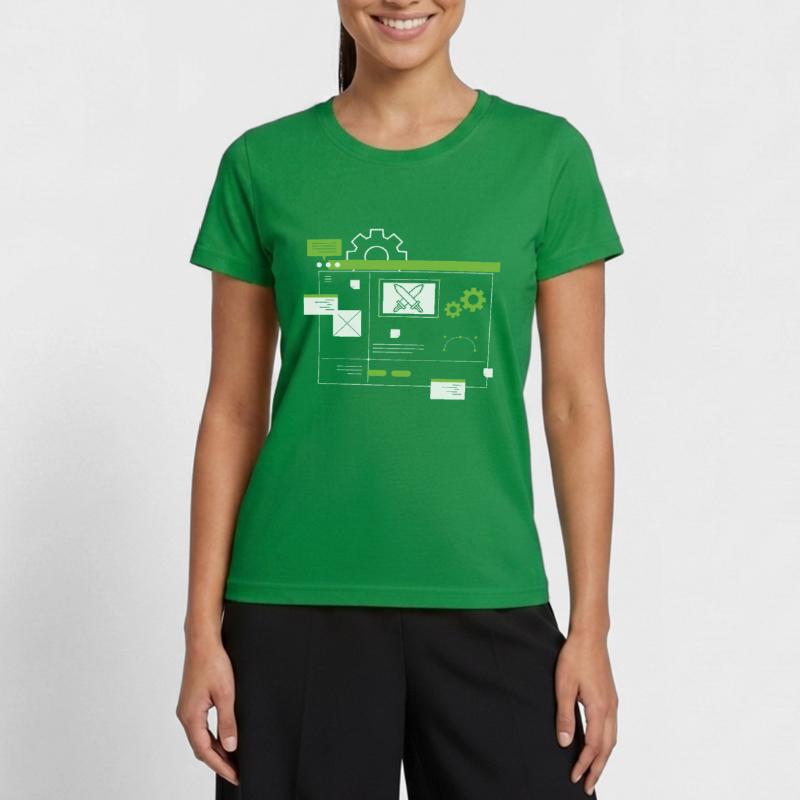 Entwickler Coder Programmierer Frauen Funktions-T-Shirt