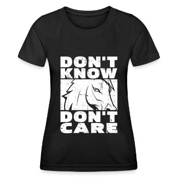 Horse Equestrian Funny Dont Know Don't Care - Women's Functional T-Shirt - black - Front - AI Model Female 172 light (172cm)