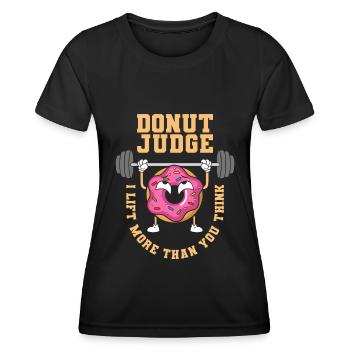Donut Fitness Donut Gym - T-shirt sport Femme - noir - Devant - AI Model Female 172 light (172cm)