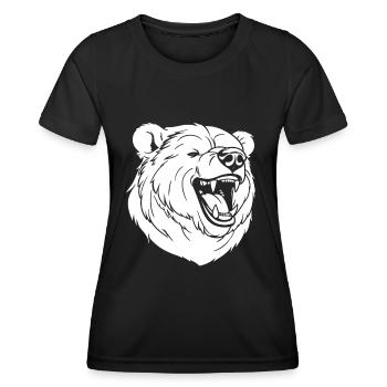 Bear Brown Bear Smiling - Women's Functional T-Shirt - black - Front - AI Model Female 172 light (172cm)