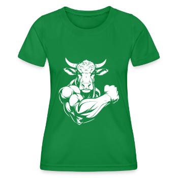 Vache de remise en forme - T-shirt sport Femme - vert - Devant - AI Model Female 172 dark (172cm)