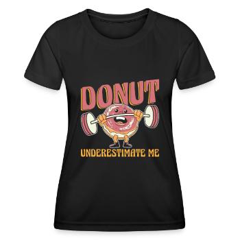 Donut Fitness Donut Gym - T-shirt sport Femme - noir - Devant - AI Model Female 172 light (172cm)