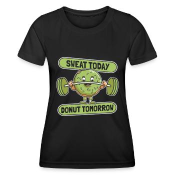 Donut Fitness Donut Gym - T-shirt sport Femme - noir - Devant - AI Model Female 172 light (172cm)