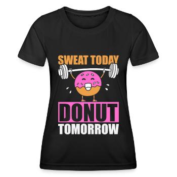 Donut Fitness Donut Gym - T-shirt sport Femme - noir - Devant - AI Model Female 172 light (172cm)