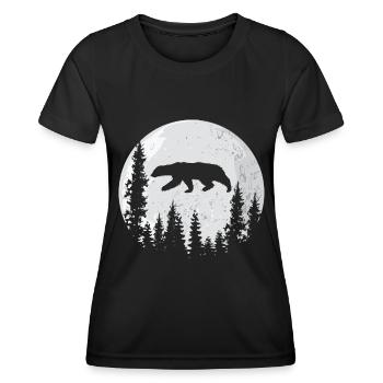 Lune de Ratel de blaireau de miel - T-shirt sport Femme - noir - Devant - AI Model Female 172 light (172cm)