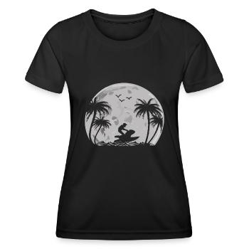Jet Ski Lune - T-shirt sport Femme - noir - Devant - AI Model Female 172 light (172cm)