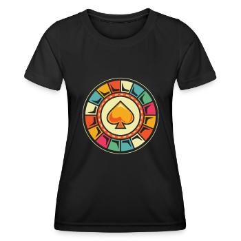 Poker - Frauen Funktions-T-Shirt - Schwarz - Vorne - AI Model Female 172 light (172cm)