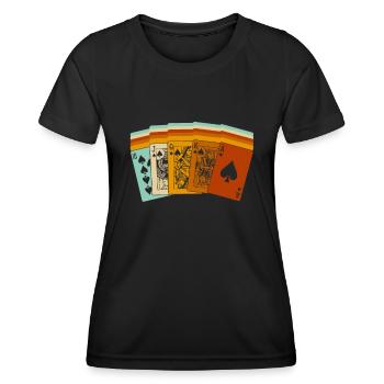 Poker - Frauen Funktions-T-Shirt - Schwarz - Vorne - AI Model Female 172 light (172cm)