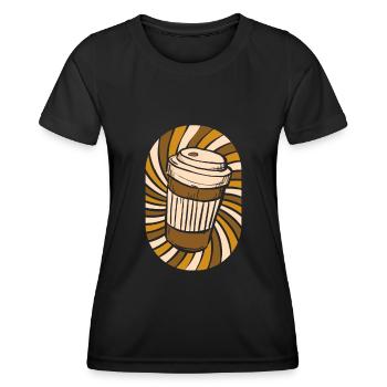 Café Café - T-shirt sport Femme - noir - Devant - AI Model Female 172 light (172cm)