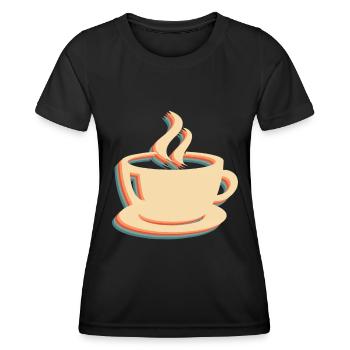 Café Café - T-shirt sport Femme - noir - Devant - AI Model Female 172 light (172cm)