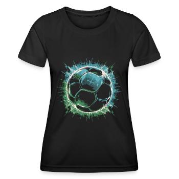 Fußball Fußballer - Frauen Funktions-T-Shirt - Schwarz - Vorne - AI Model Female 172 light (172cm)
