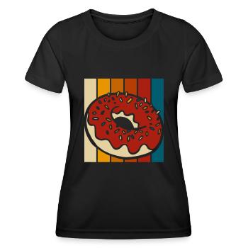 Donut - Frauen Funktions-T-Shirt - Schwarz - Vorne - AI Model Female 172 light (172cm)