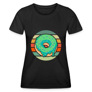 Donut - Frauen Funktions-T-Shirt - Schwarz - Vorne - AI Model Female 172 light (172cm)