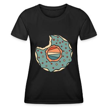 Donut - Frauen Funktions-T-Shirt - Schwarz - Vorne - AI Model Female 172 light (172cm)