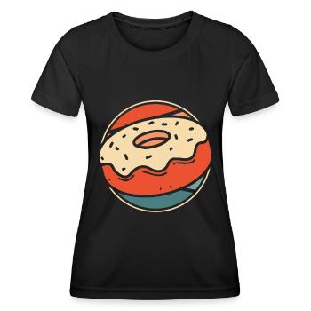 Donut - Frauen Funktions-T-Shirt - Schwarz - Vorne - AI Model Female 172 light (172cm)