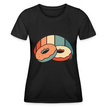 Donut - Frauen Funktions-T-Shirt - Schwarz - Vorne - AI Model Female 172 light (172cm)