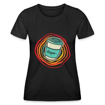 Café Café - T-shirt sport Femme - noir - Devant - AI Model Female 172 light (172cm)