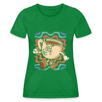 Coffee Cafe - Women's Functional T-Shirt - kelly green - Front - AI Model Female 172 dark (172cm)