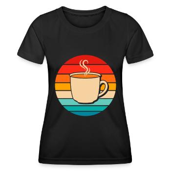 Café Café - T-shirt sport Femme - noir - Devant - AI Model Female 172 light (172cm)