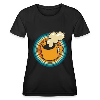 Café Café - T-shirt sport Femme - noir - Devant - AI Model Female 172 light (172cm)