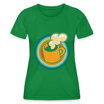 Coffee Cafe - Women's Functional T-Shirt - kelly green - Front - AI Model Female 172 dark (172cm)