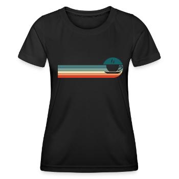 Café Café - T-shirt sport Femme - noir - Devant - AI Model Female 172 light (172cm)