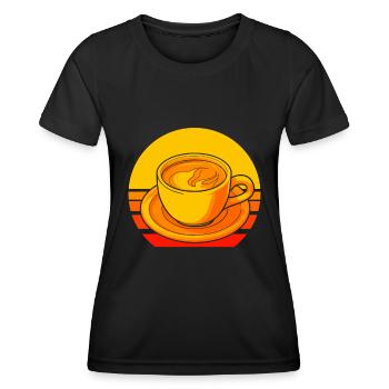 Café Café - T-shirt sport Femme - noir - Devant - AI Model Female 172 light (172cm)